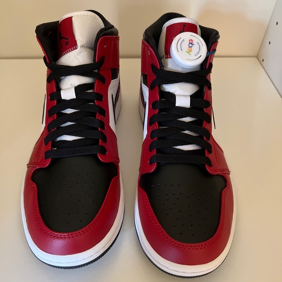 jordan 1 mid chicago toe ebay